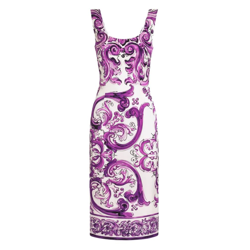 Robe Midi 'Maiolica-Print' pour Femmes