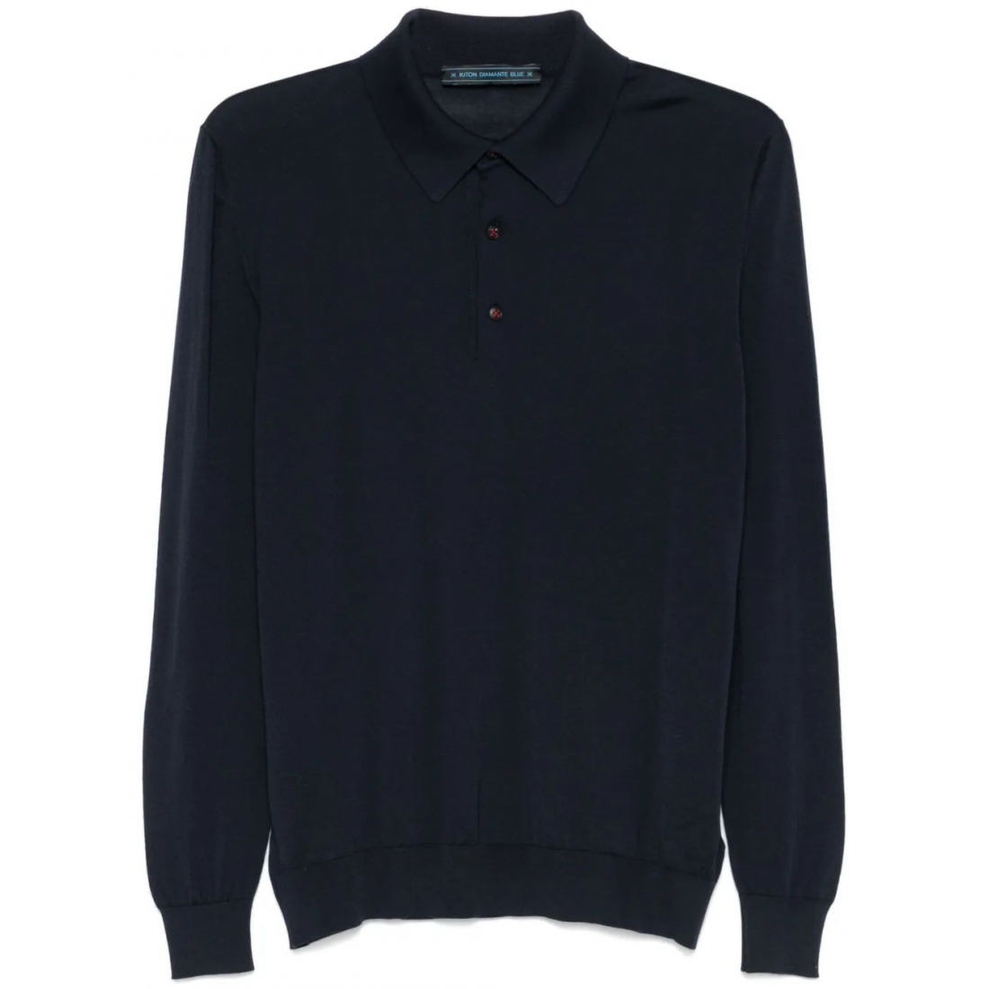 'Fine-Knit' Langärmeliges Poloshirt für Herren