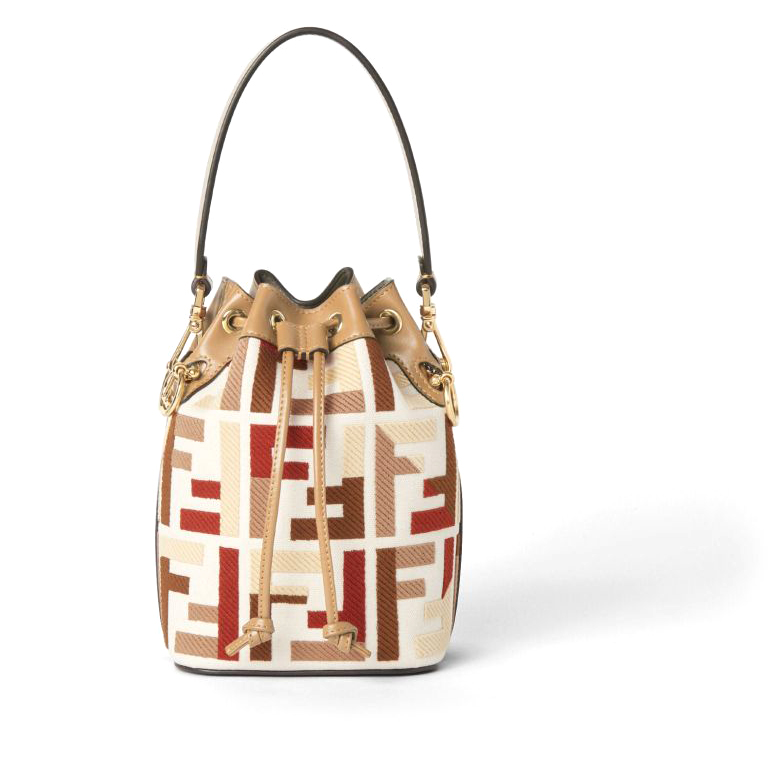 Women's 'Mon Tresor Ff Embroidery' Mini Bag
