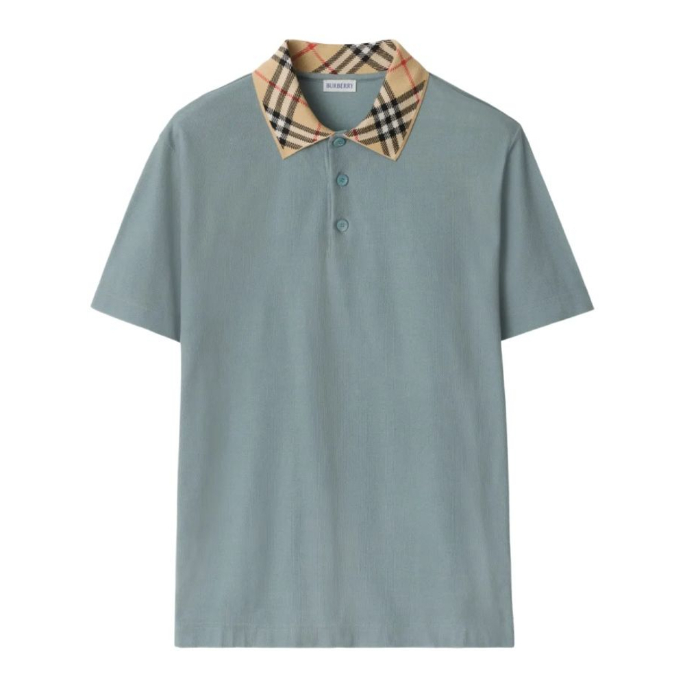 Polo 'Checked-Collar' pour Hommes