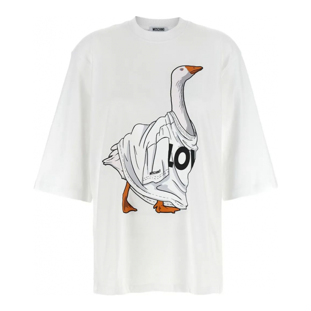 T-shirt 'Goose Print Crewneck' pour Femmes