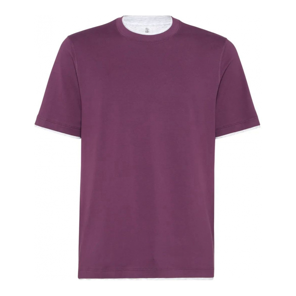 Men's 'Contrast-Trim Crew-Neck' T-Shirt
