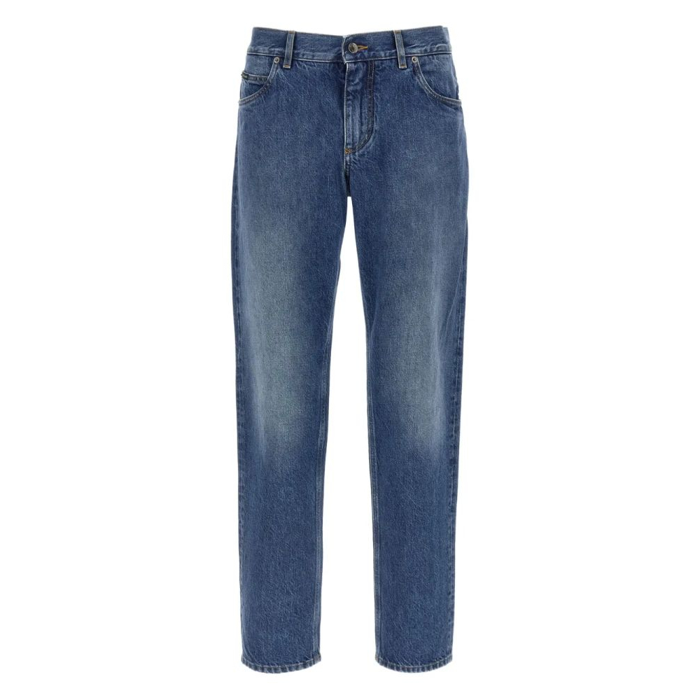 Jeans 'Logo-Plaque Stonewashed' pour Hommes