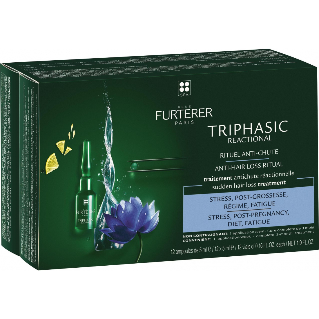 Triphasic Reactional Traitement 2-en-1 Antichute & Pousse - 60 ml