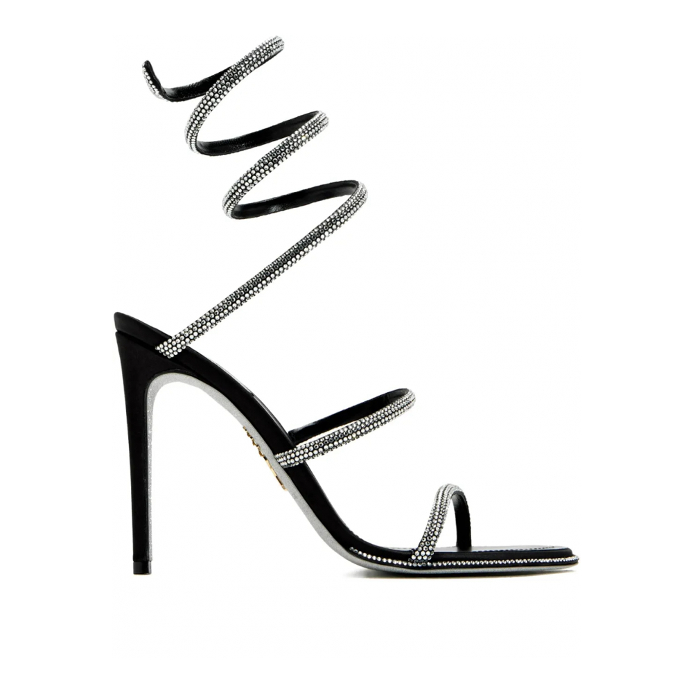 Sandales à talon 'Cleo Anthracite Crystal-Embellished Spiral-Strap' pour Femmes