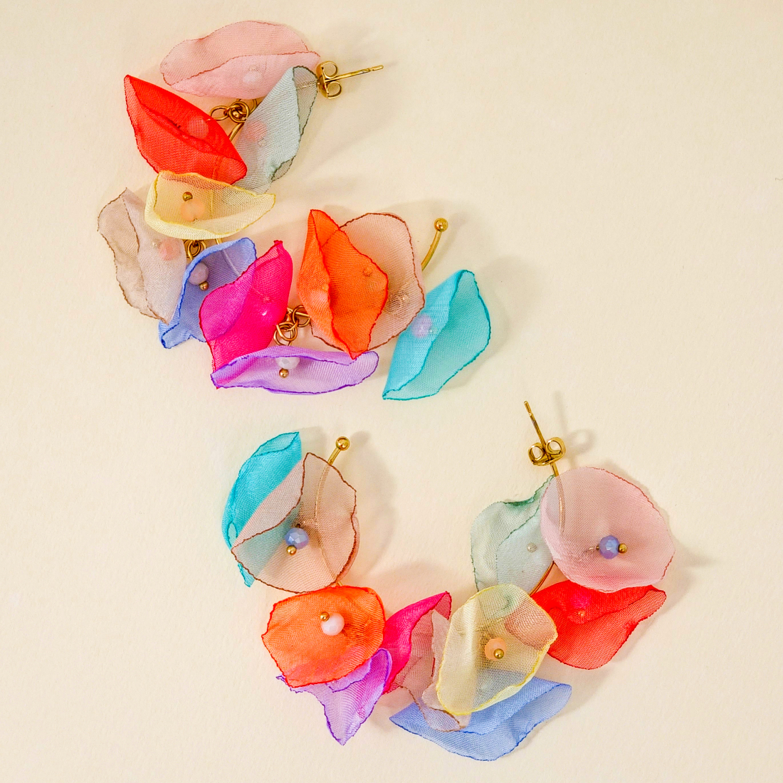 Women's 'Flowers Bouquet Steel' Earrings