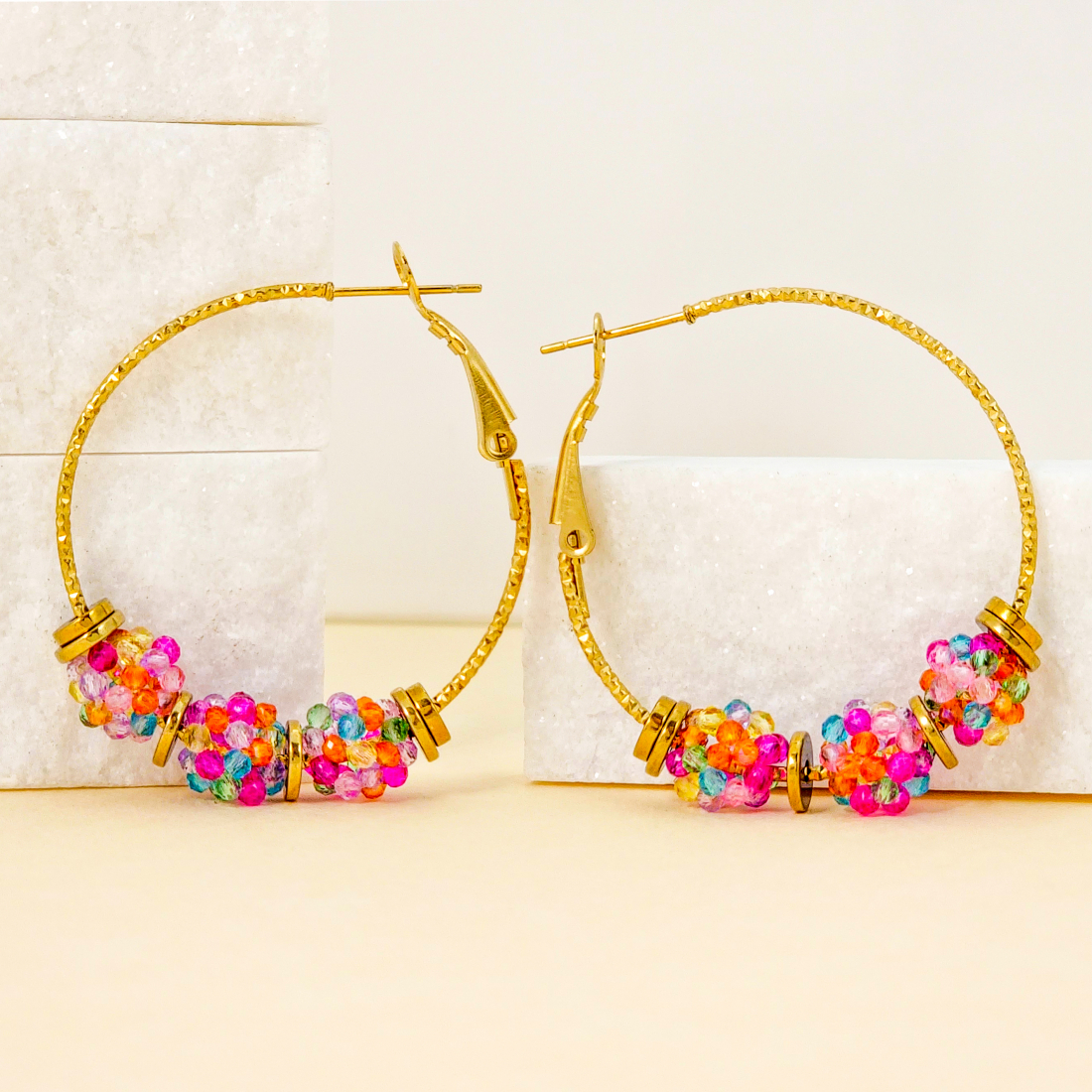 Women's 'Disco Steel' Earrings