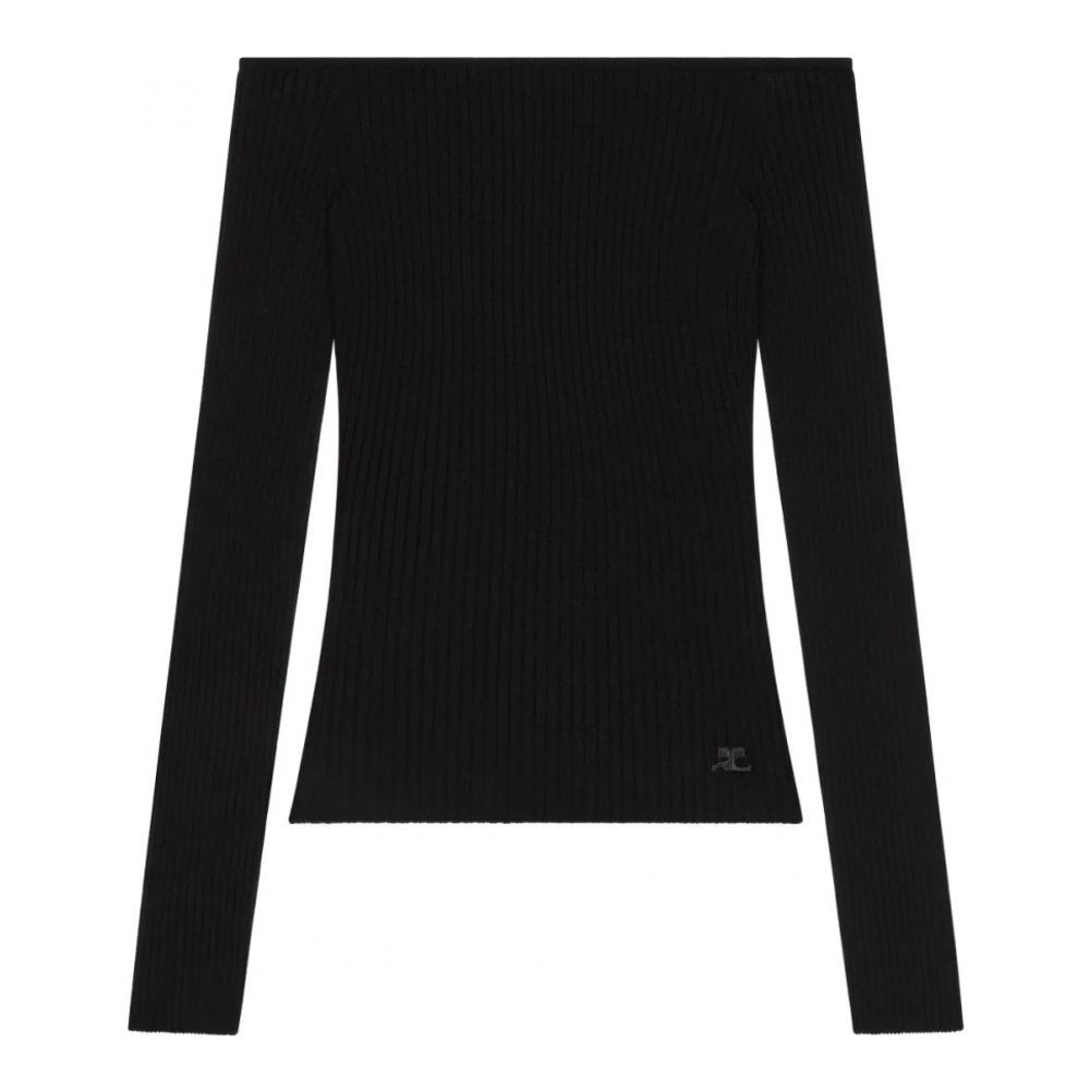 Haut à épaules dénudées 'Ribbed' pour Femmes