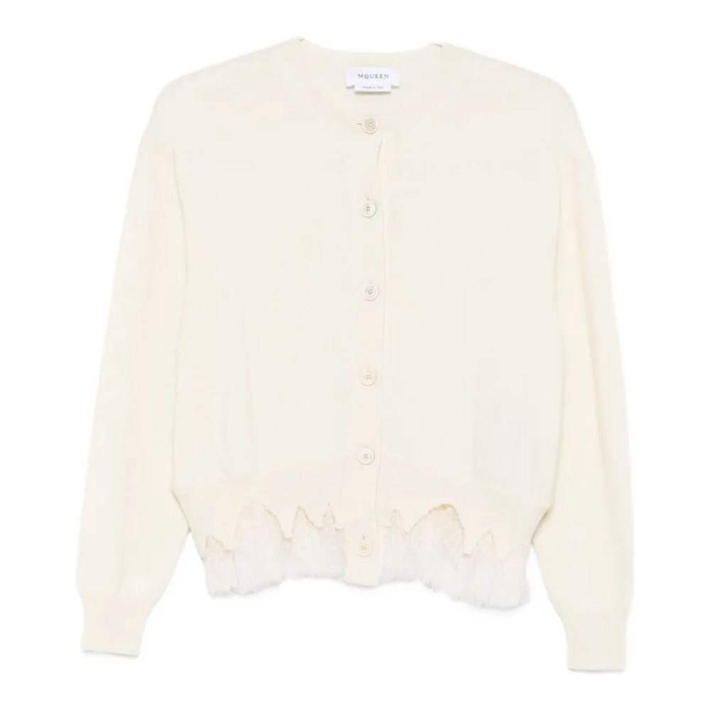 Cardigan 'Lace-Trimmed' pour Femmes
