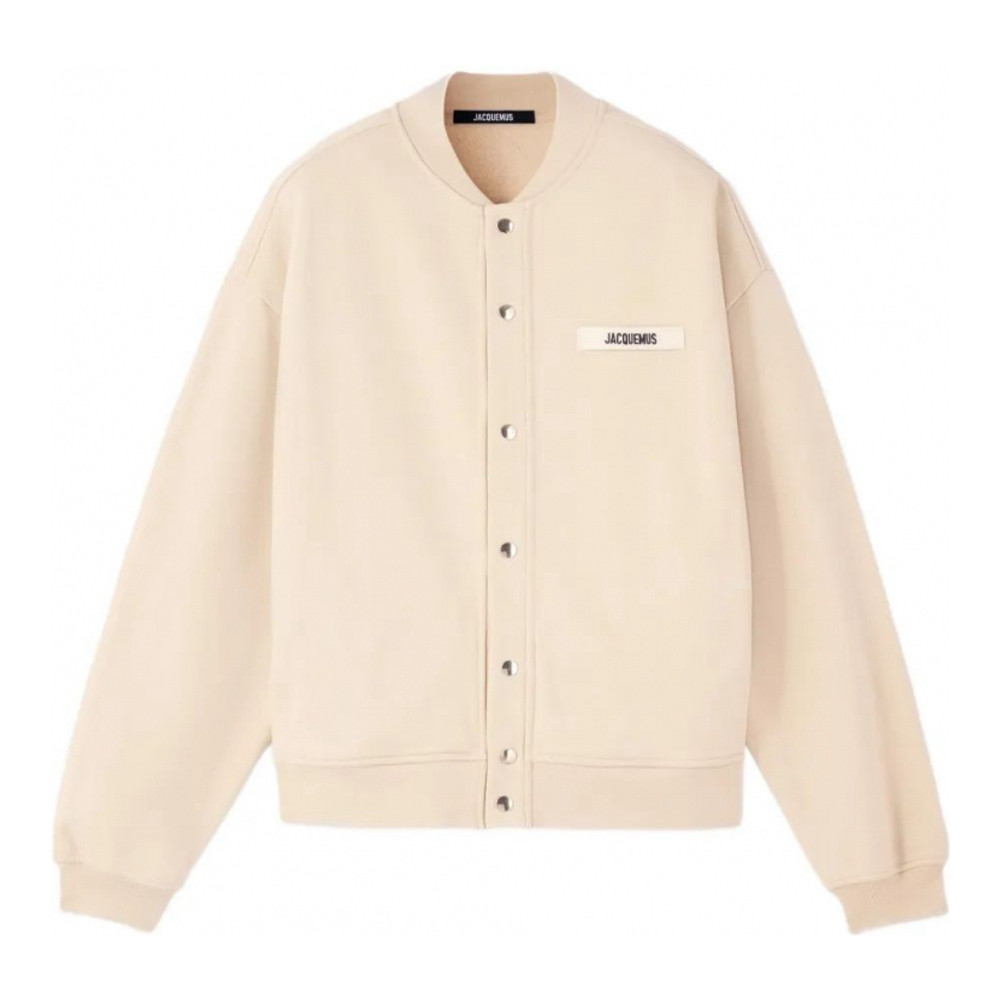 Men's 'The Gros Grain Button-Fastening Logo-Plaque' Cardigan