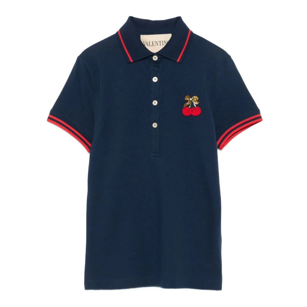 Polo 'Cherry-Embellished Polo' pour Femmes