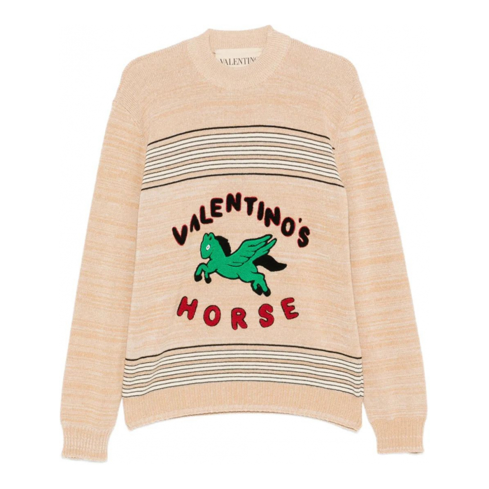 Pull 'Pegasus-Embroidered Striped' pour Hommes