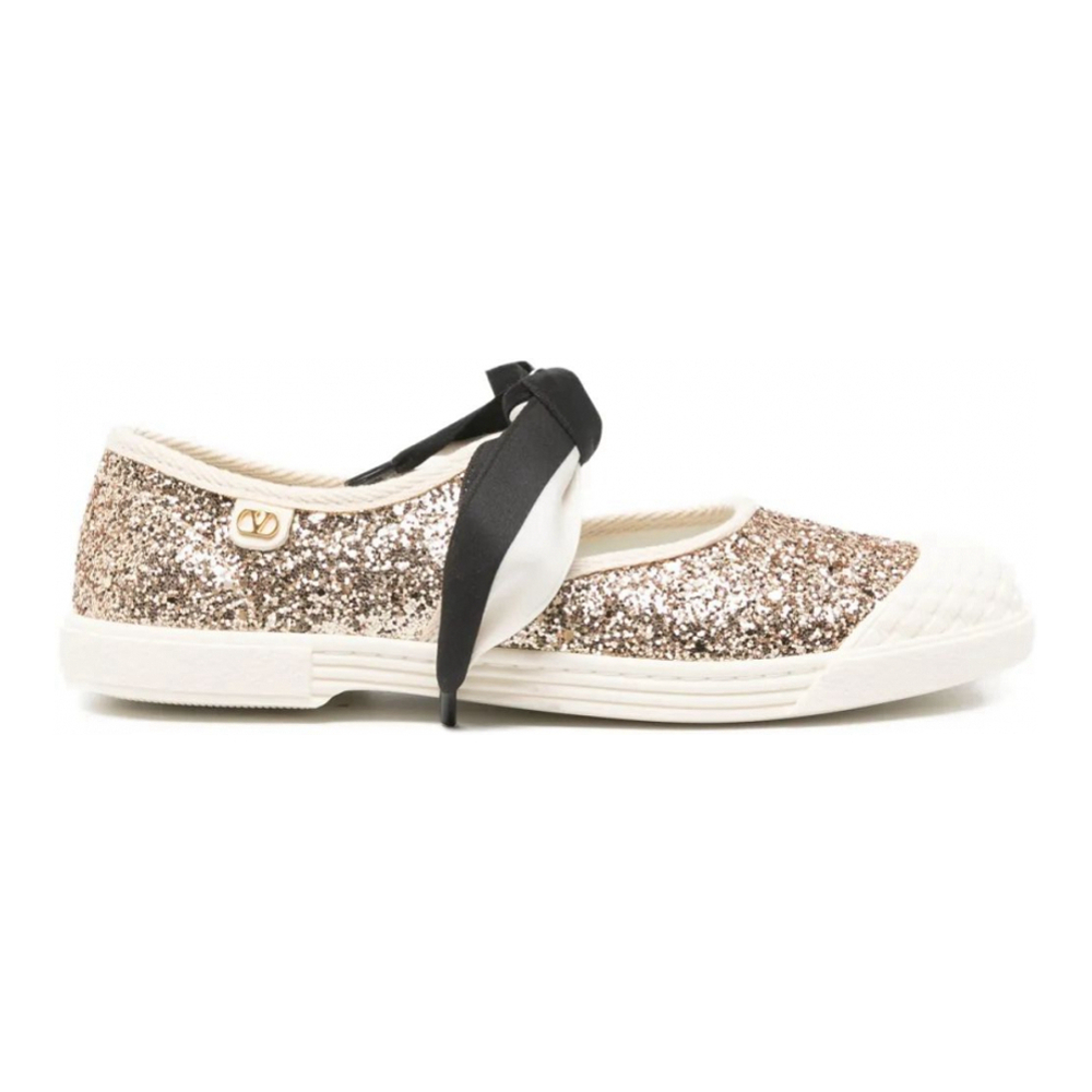 Women's 'Glittered Bow-Detail' Ballerinas