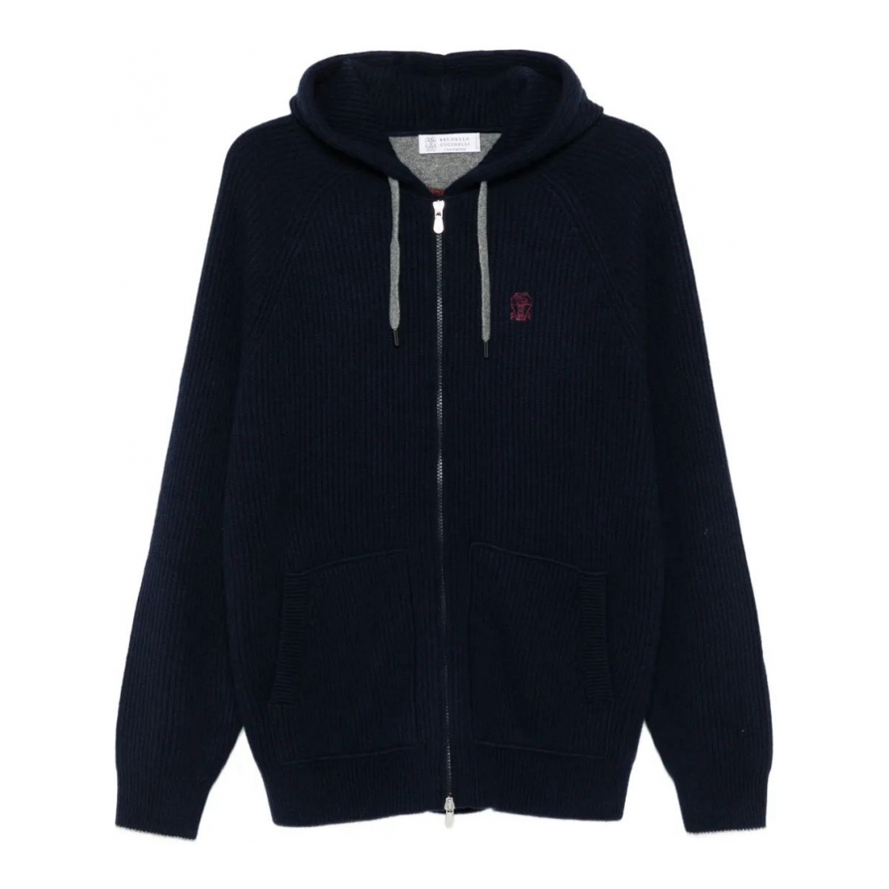Cardigan 'Zip-Up Hooded' pour Hommes