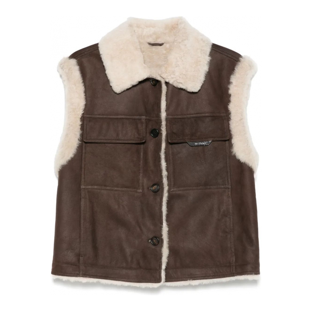 Gilet 'Shearling-Collar' pour Femmes