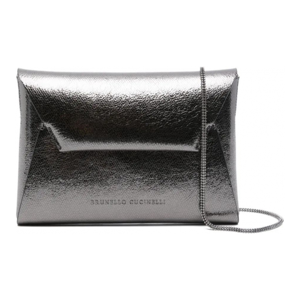 Women's 'Metallic Flap' Clutch Bag