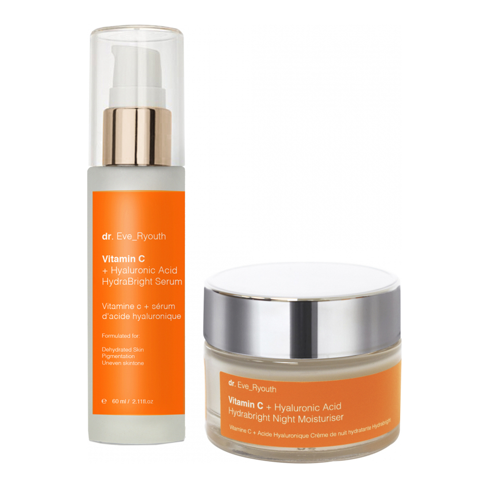 'Vitamin C + Hyaluronic Acid Hydrabright Serum + Vitamin C + Hyal' SkinCare Set - 2 Pieces