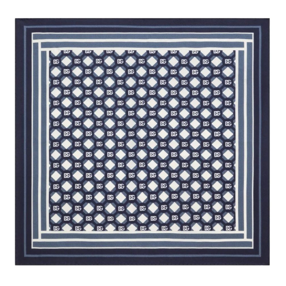 Men's 'DG-Monogram Patterned' Silk Scarf