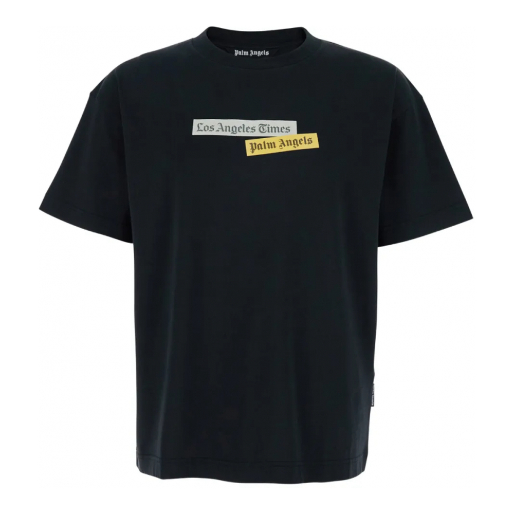 T-shirt 'Crew-Neck Logo-Print' pour Hommes