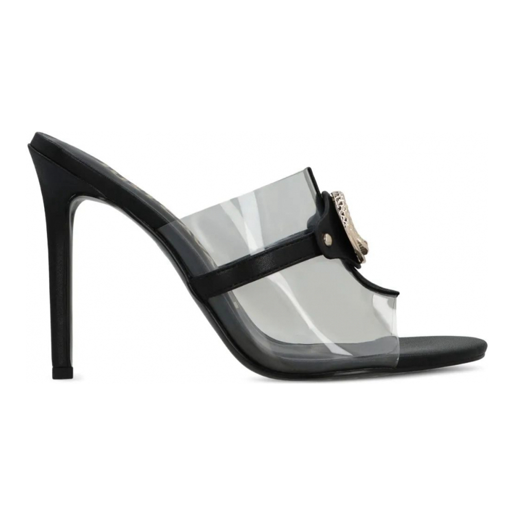 Mules à talon 'Logo-Plaque Clear-Panel' pour Femmes