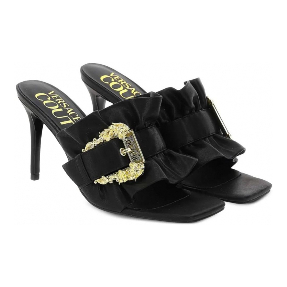 'Ruffled-Detail' Sandalen mit Absatz für Damen