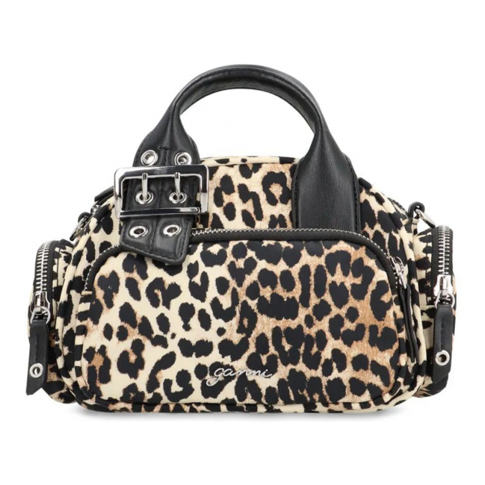 Sac à main 'Mini Leopard-Print Buckle-Detail' pour Femmes