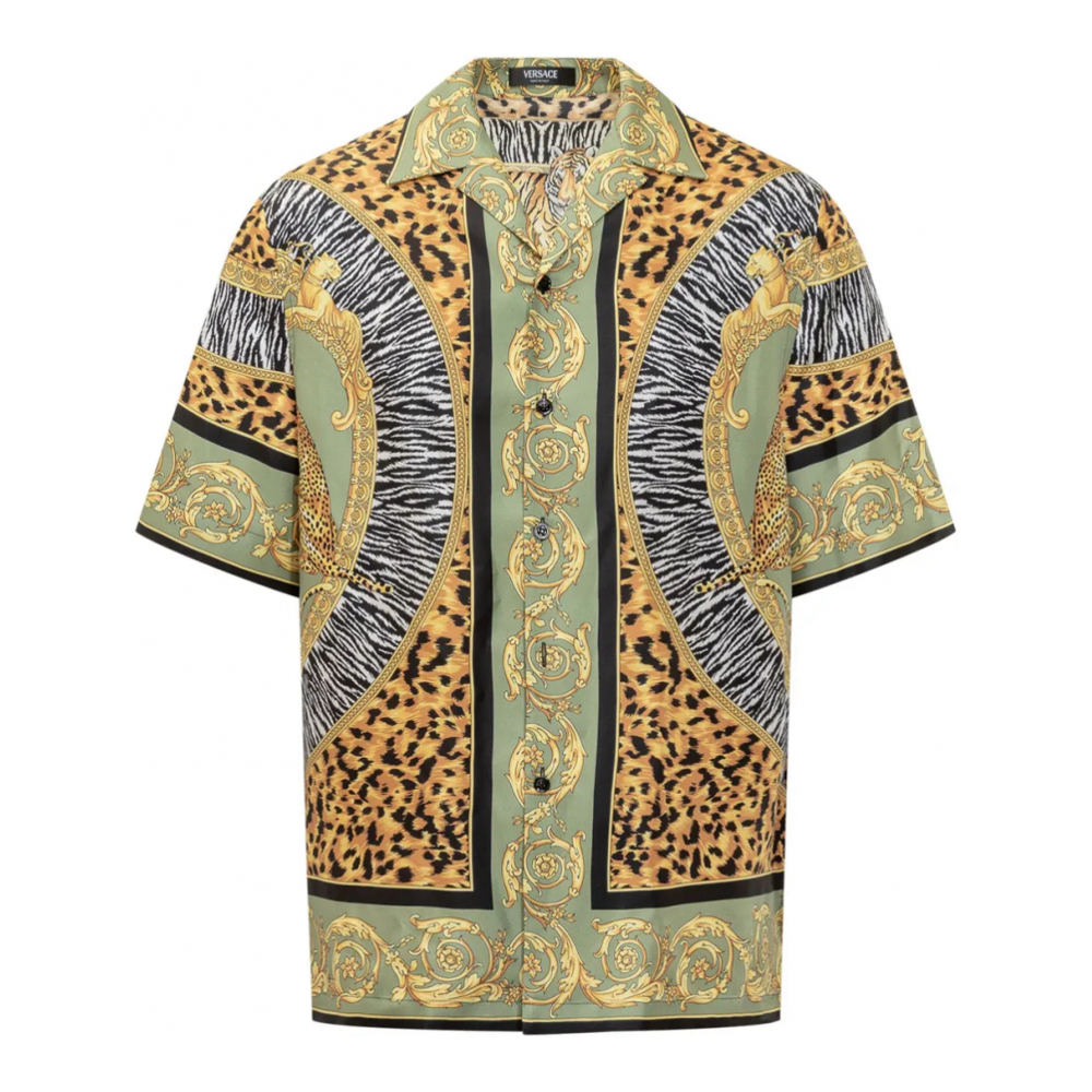 'Leopard-Print' Hemd für Herren