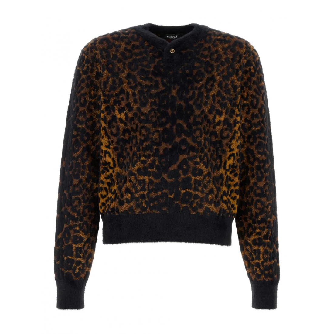 'Leopard-Jacquard' Pullover für Herren