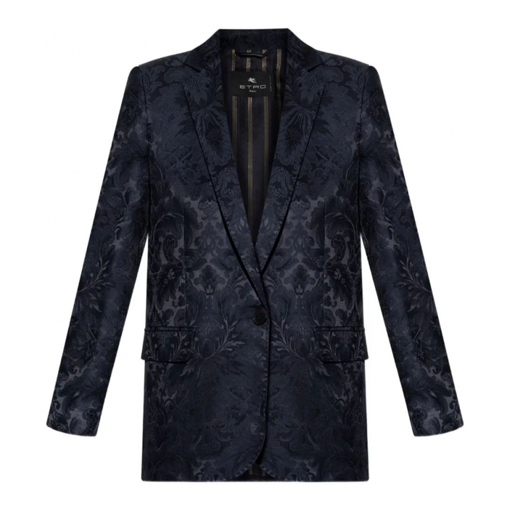Blazer 'Floral-Pattern Single-Breasted' pour Femmes