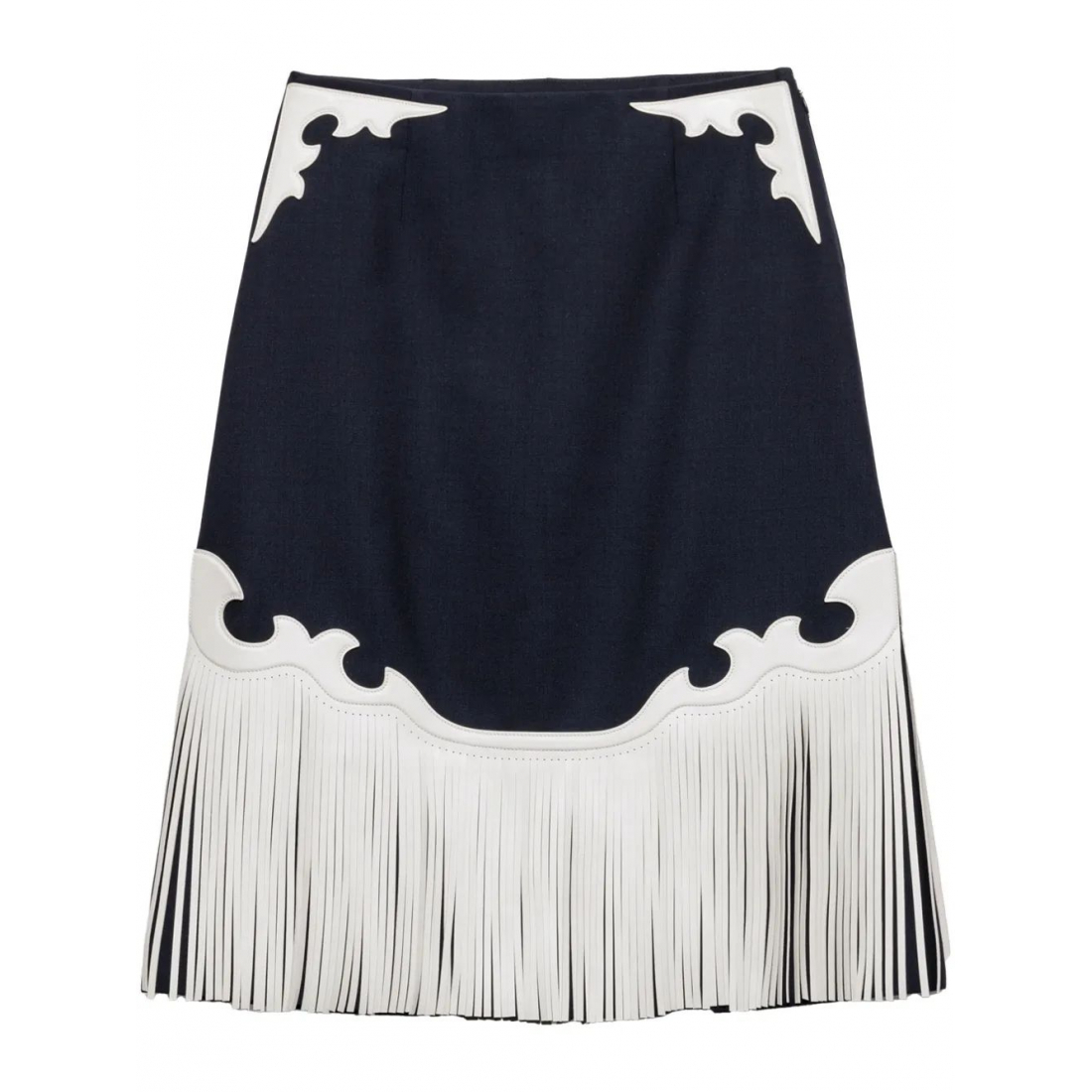 Women's 'Fringed Rush-Stitch' Midi Skirt