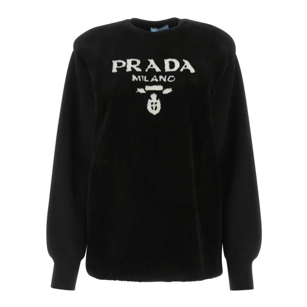 Pull en cachemire 'Logo Intarsia Crewneck' pour Femmes