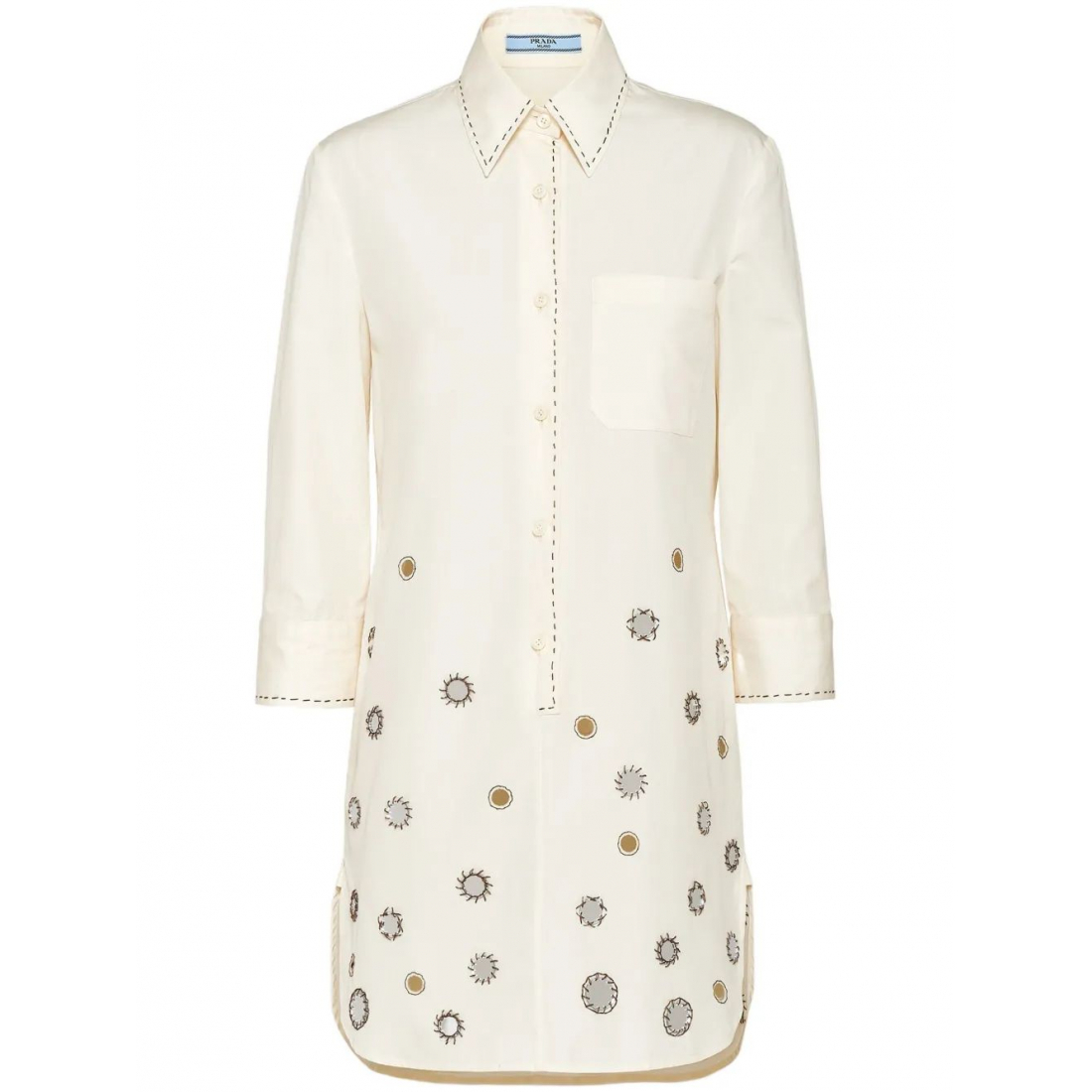 Robe chemise 'Appliqué-Detail' pour Femmes