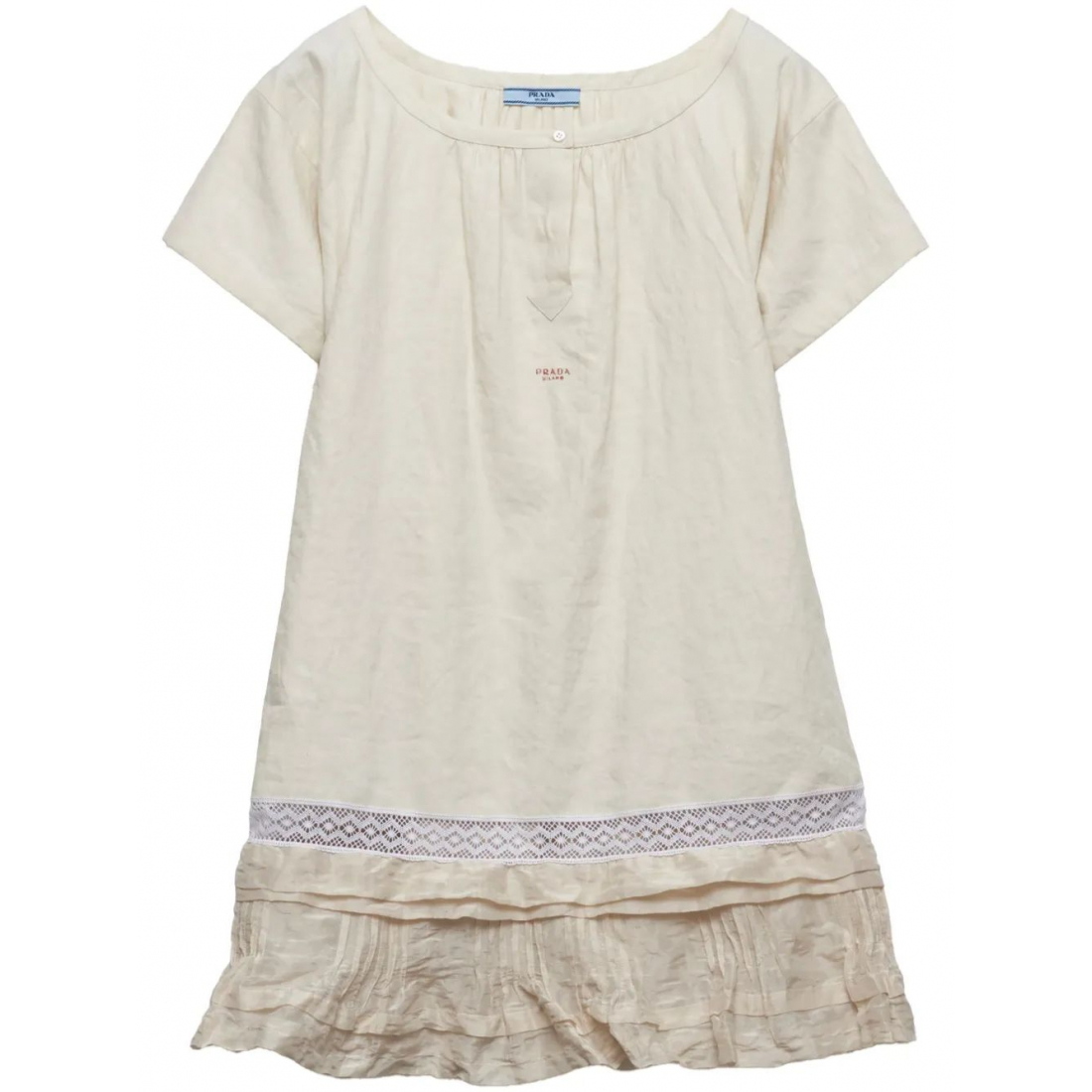 Women's 'Embroidere-Logo' Linen Dress