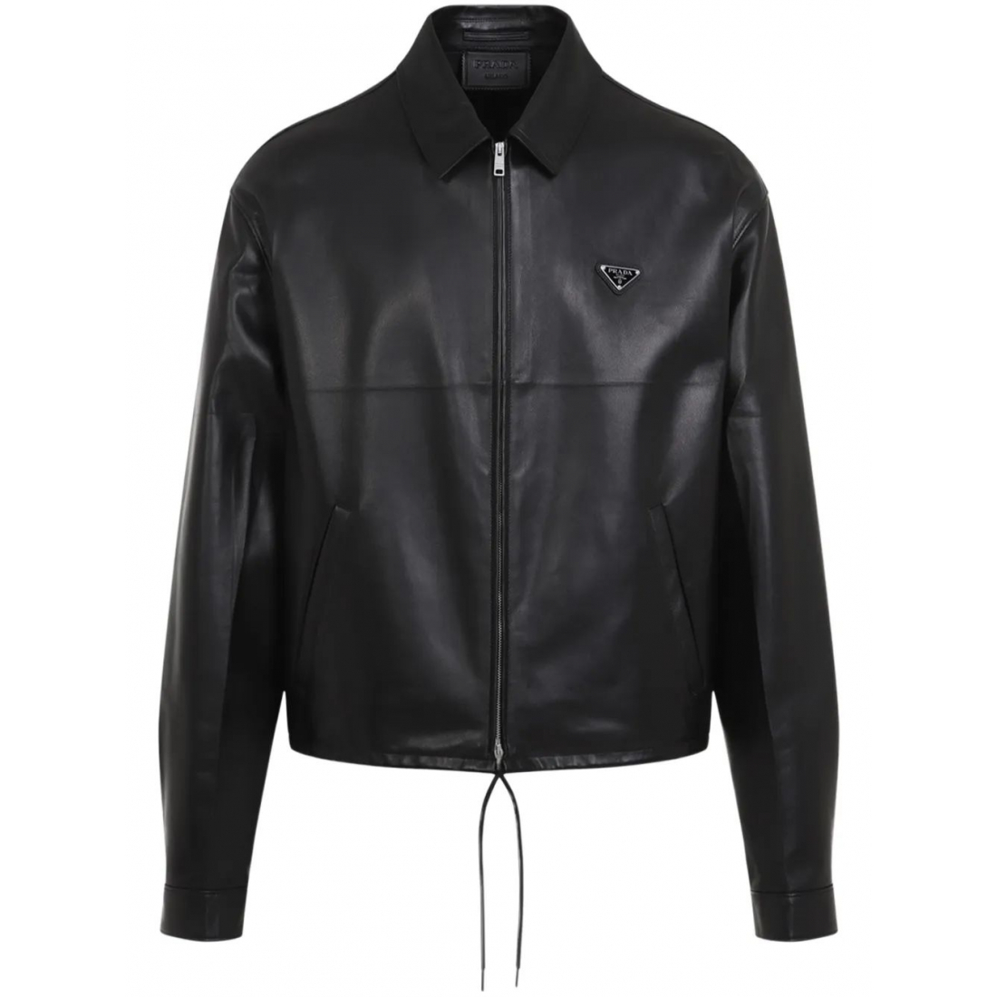 Veste en cuir 'Triangle-Logo' pour Hommes