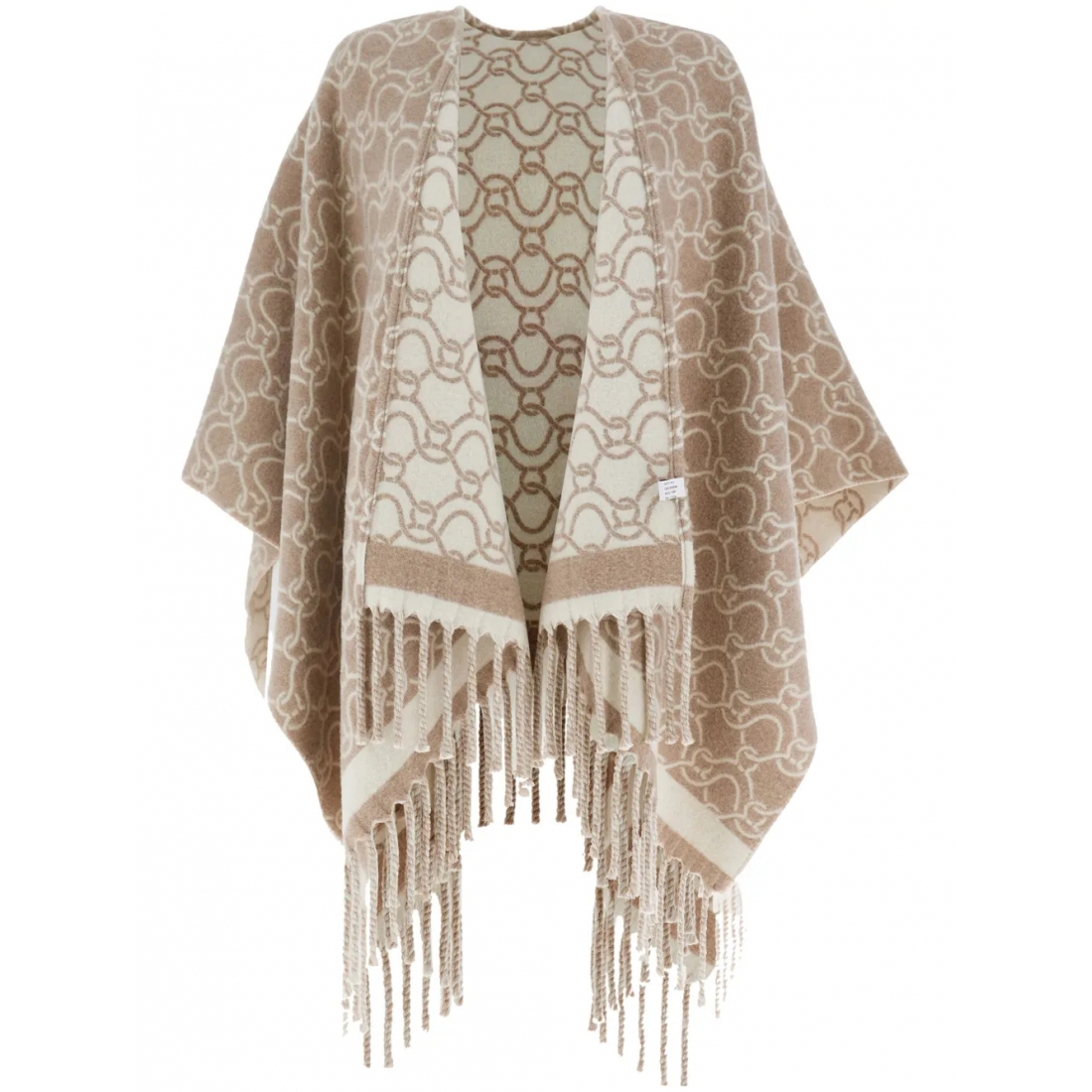 Women's 'Patterned-Jacquard' Poncho
