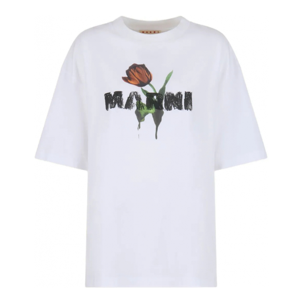 T-shirt 'Flower-Print' pour Femmes