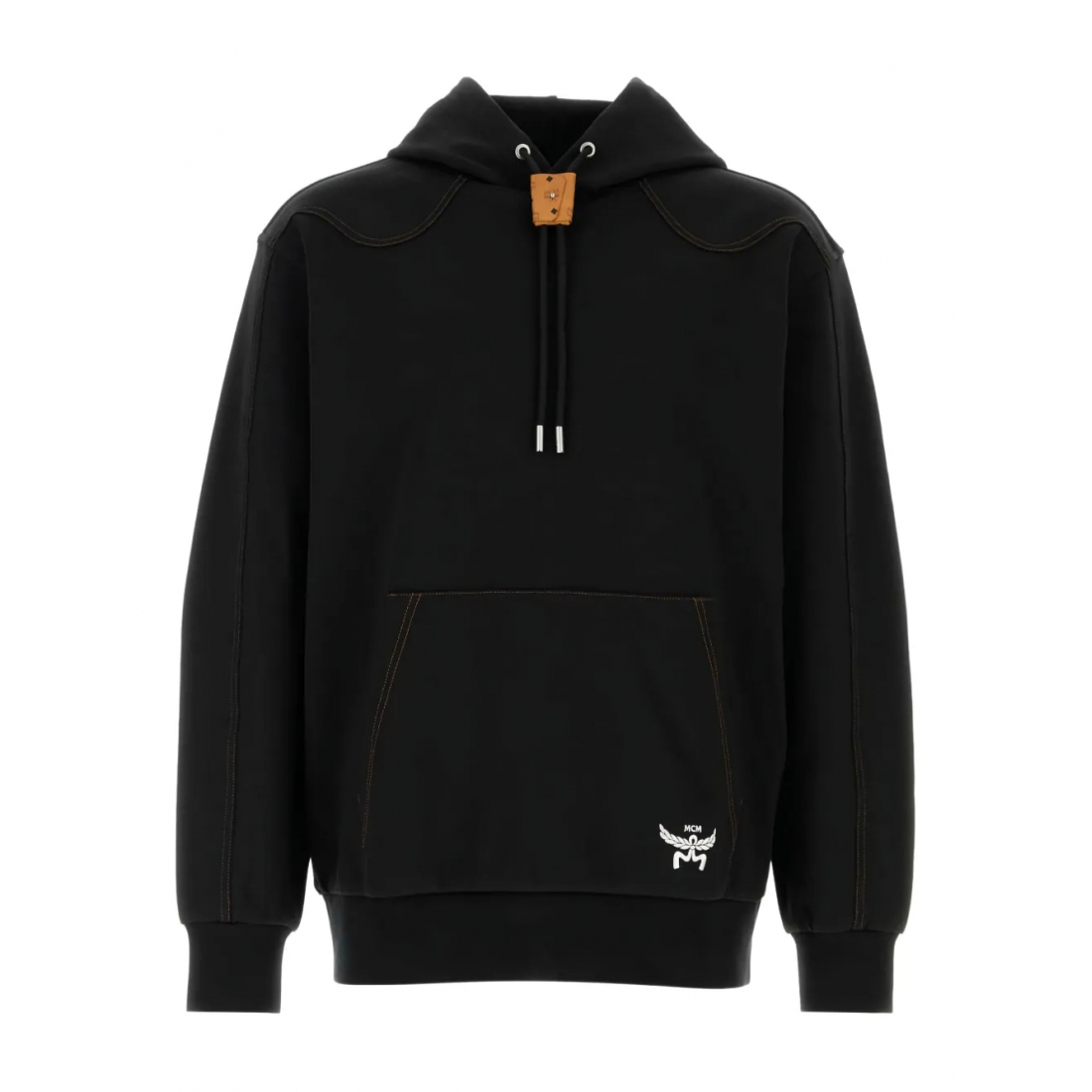 Sweatshirt 'Contrast-Stitch Hooded' pour Hommes