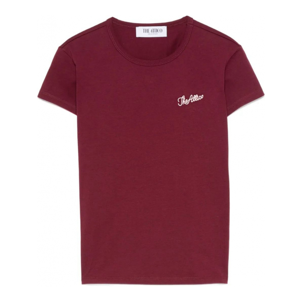 T-shirt 'Logo-Embroidered' pour Femmes