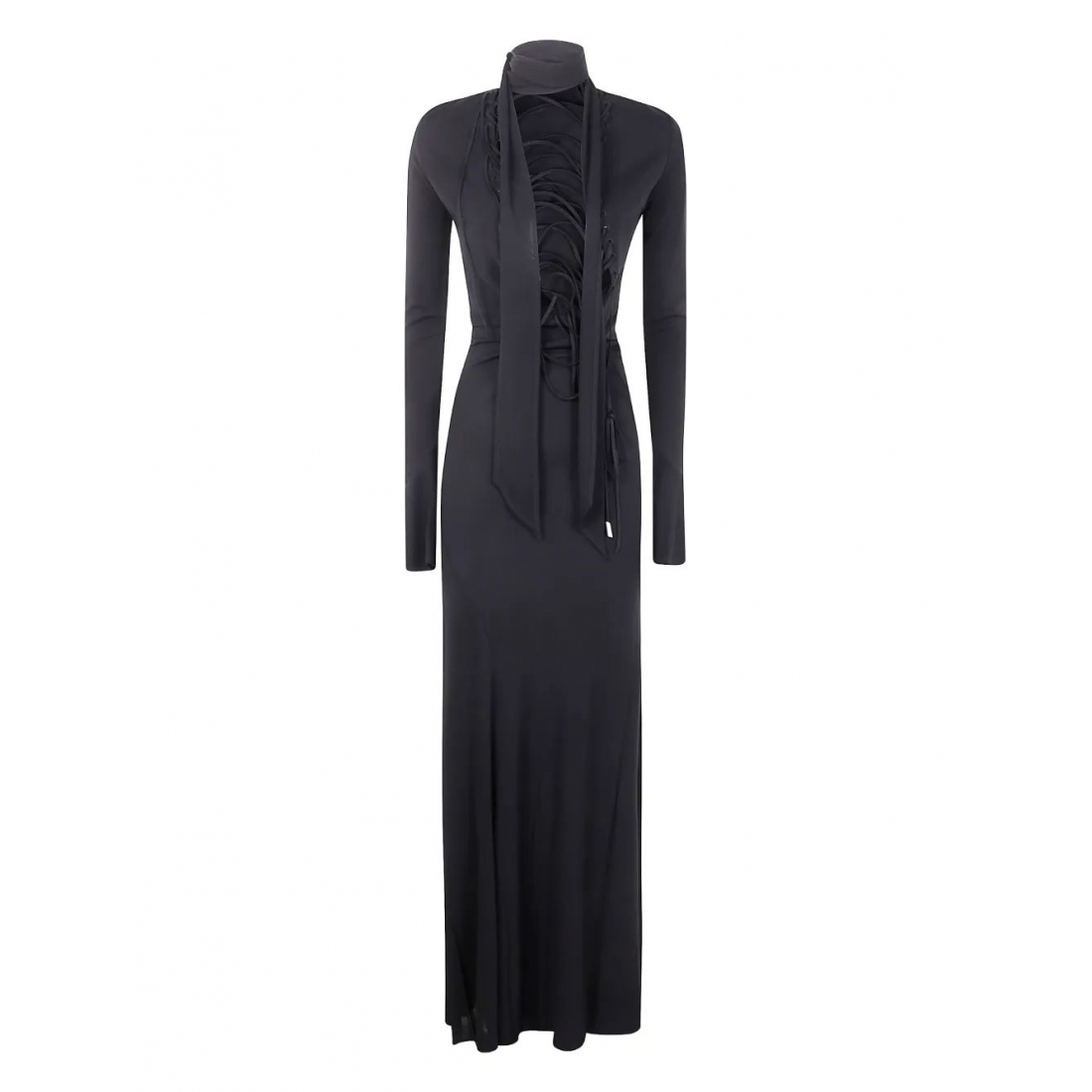 Robe maxi 'Lace-Up Long-Sleeves' pour Femmes