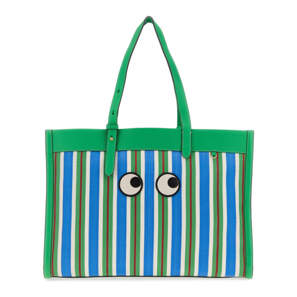 Women's 'Embroidered Mesh Eyes' Shopping Bag