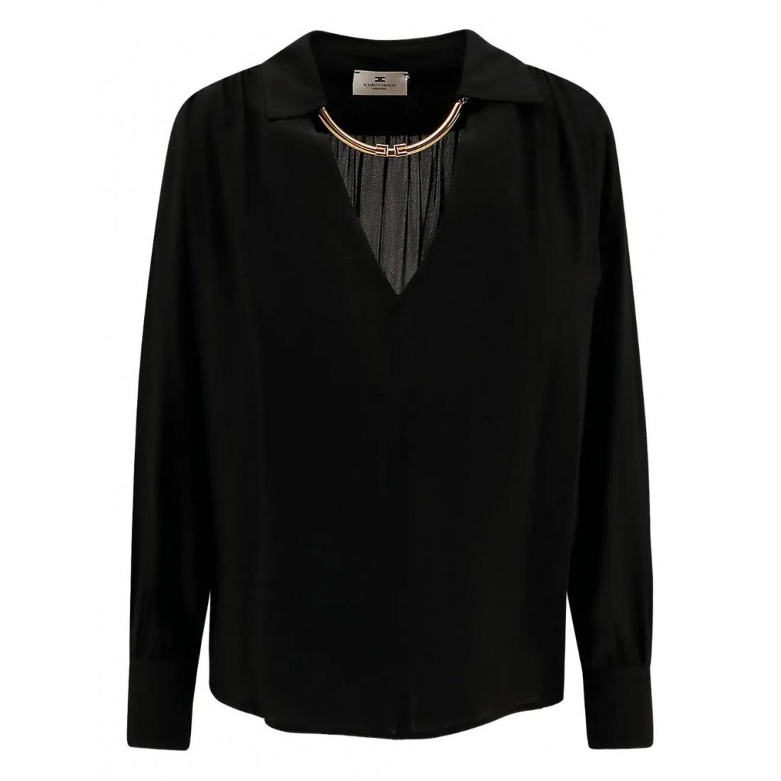 Chemise 'Pleated-Neck' pour Femmes