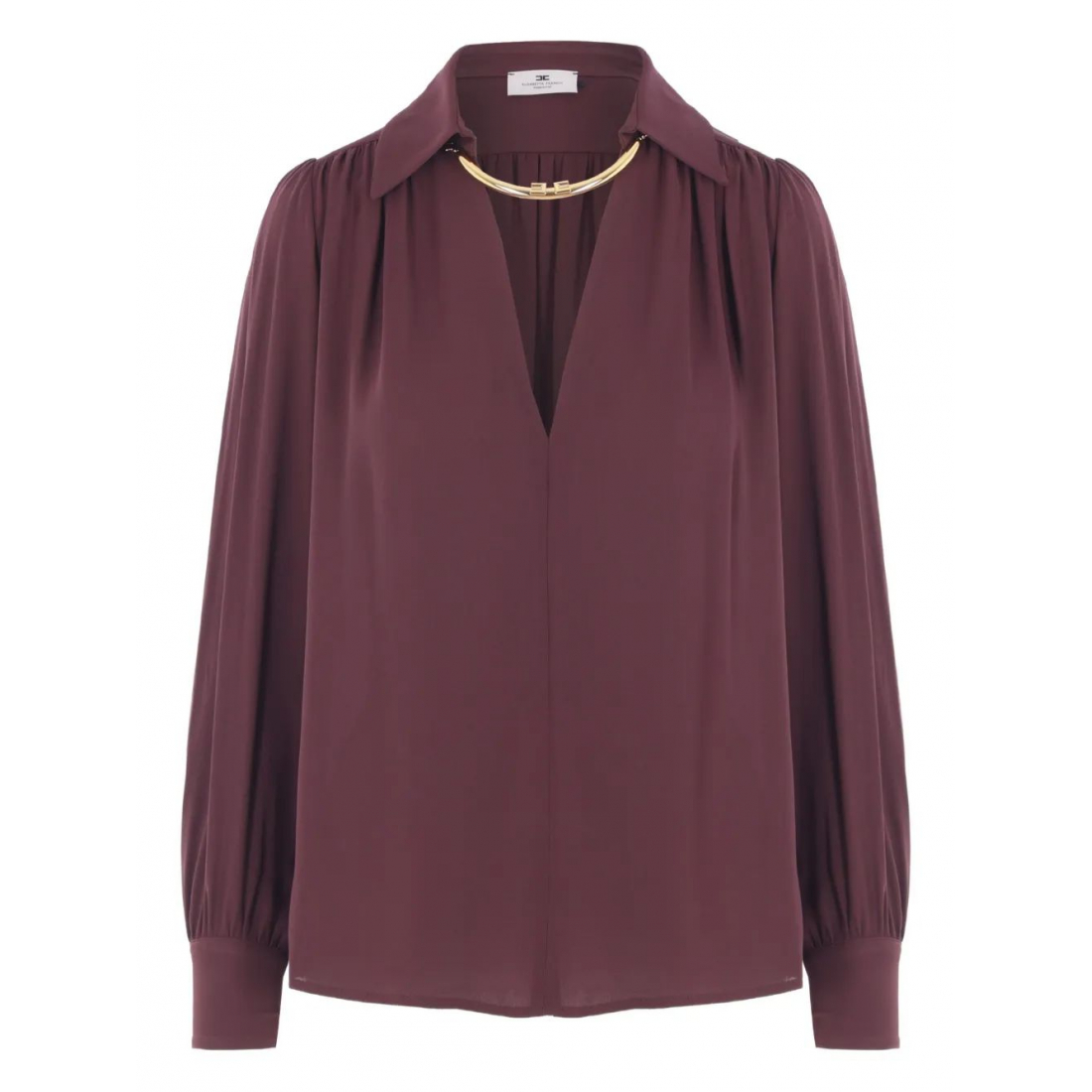 Blouse à manches longues 'Pleated-Collar' pour Femmes