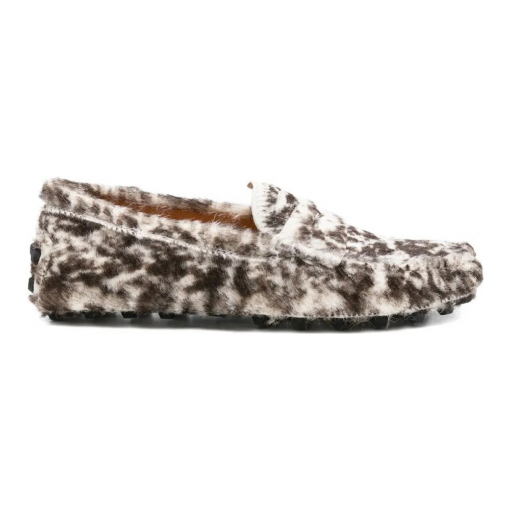 Mocassins 'Gommino Leopard-Print Pony-Hair' pour Femmes