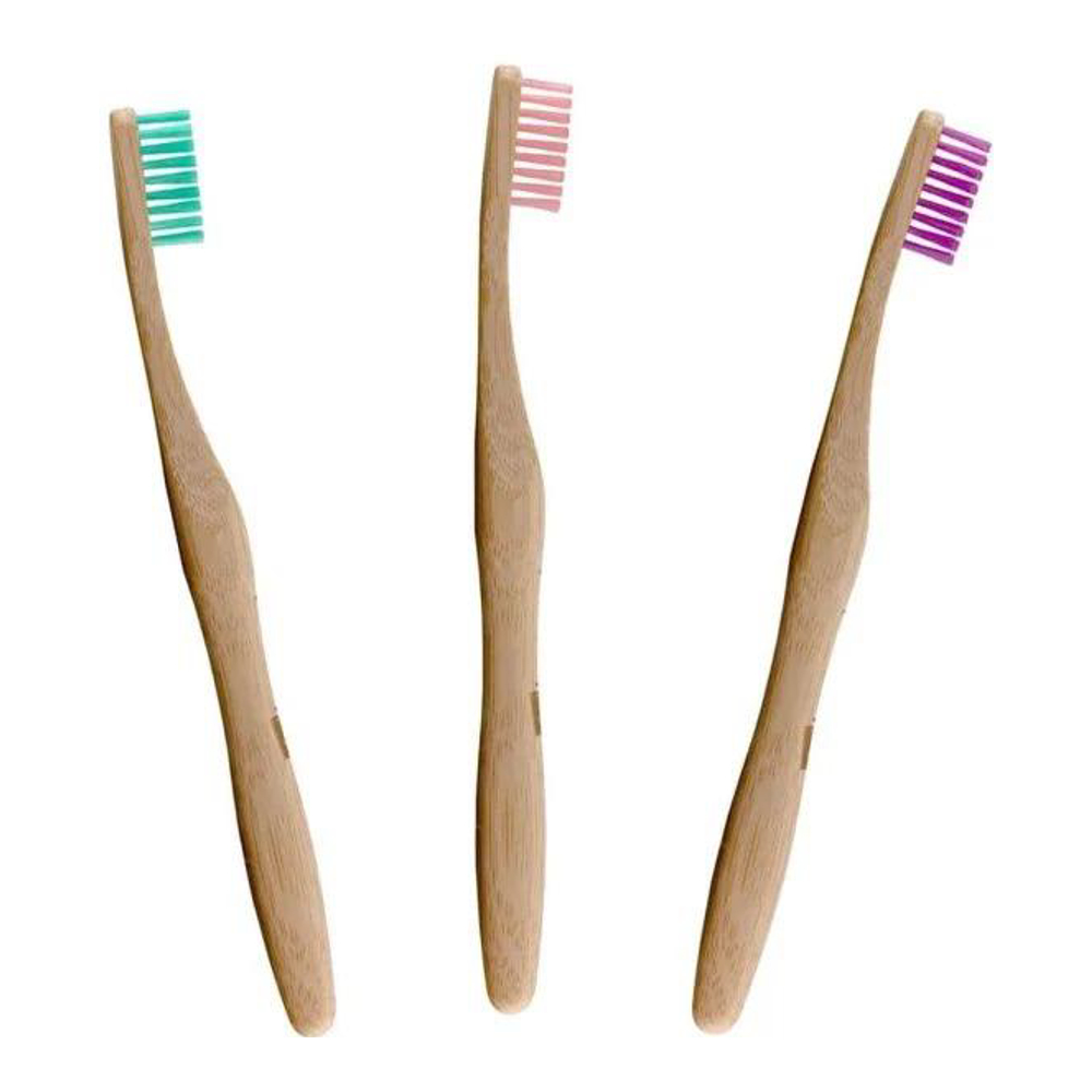 'Pastel Bamboo' Toothbrush Set - 3 Pieces