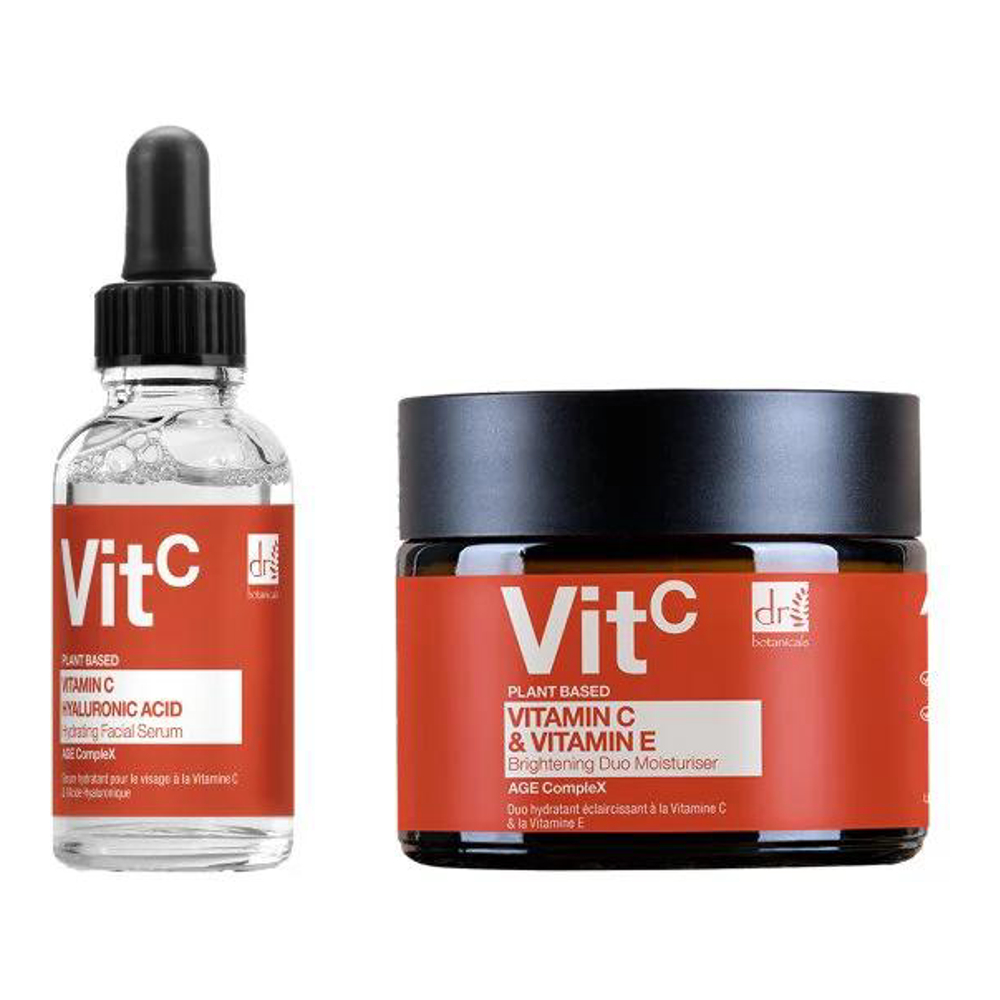 Set de soins anti-âge 'Vitamin C & Hyaluronic Acid + Vitamin C & Vitamin Brightening' - 2 Pièces