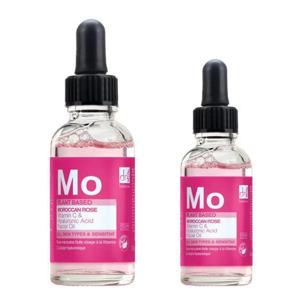 Huile pour le visage 'Moroccan Rose Hyaluronic Acid & Vitamin C' - 2 Pièces