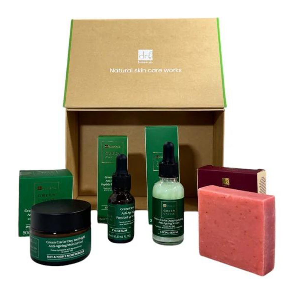 Coffret de soins de la peau 'Anti-Ageing Green Caviar Morning' - 4 Pièces