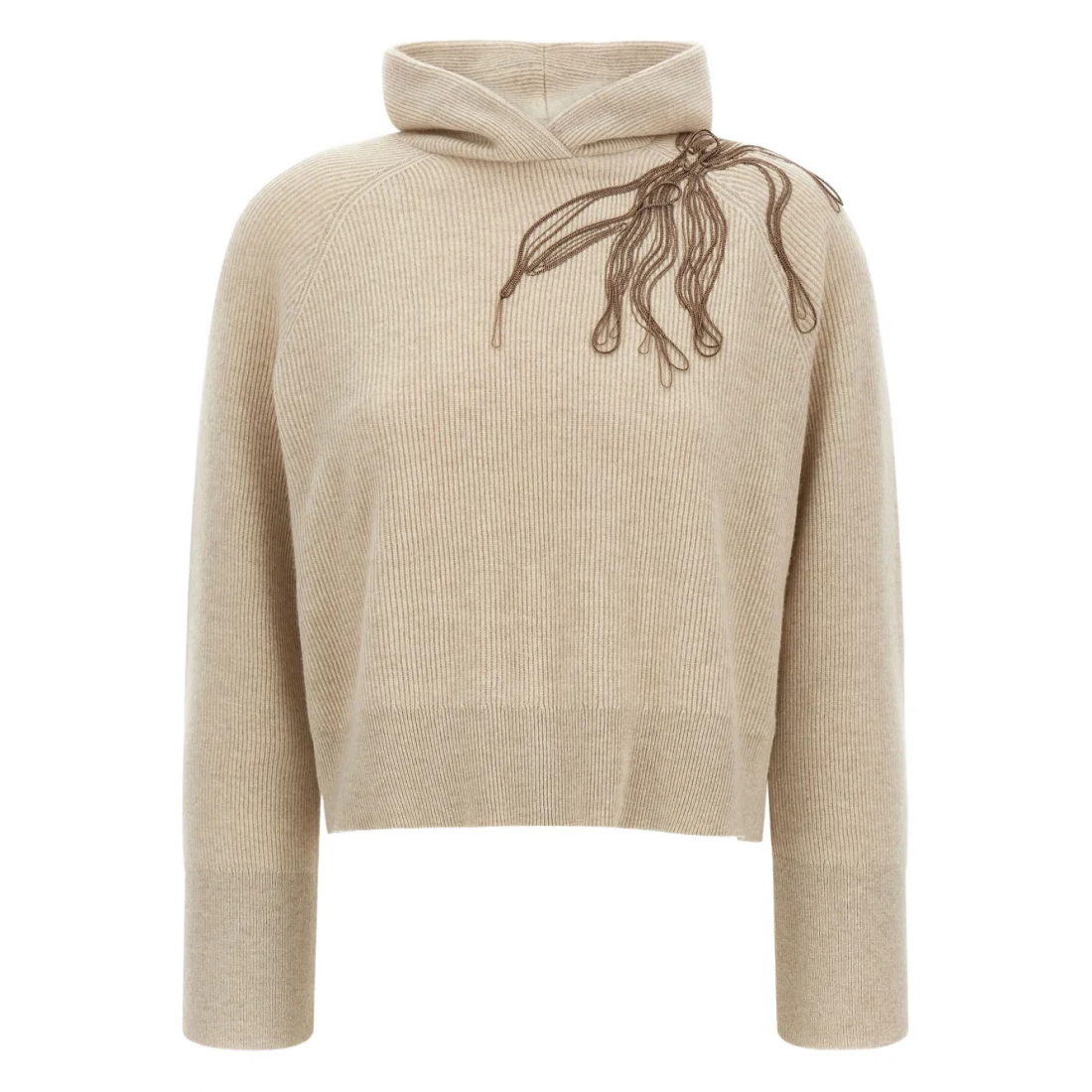 Pull en cachemire 'Shiny Flower Embroidery' pour Femmes