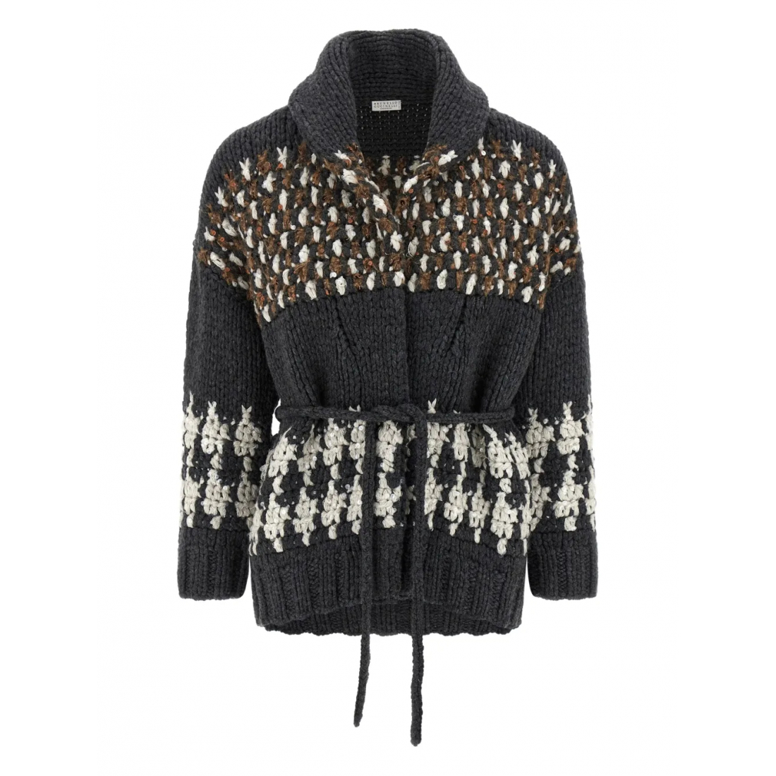 Women's 'Sequin-Embellished Belted' Cardigan