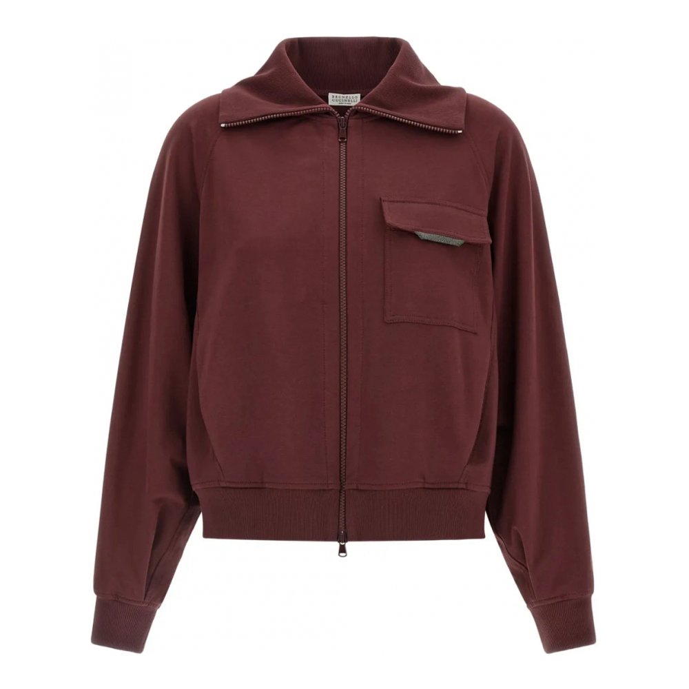 Women's 'Shiny Flap Detail' Sweatshirt